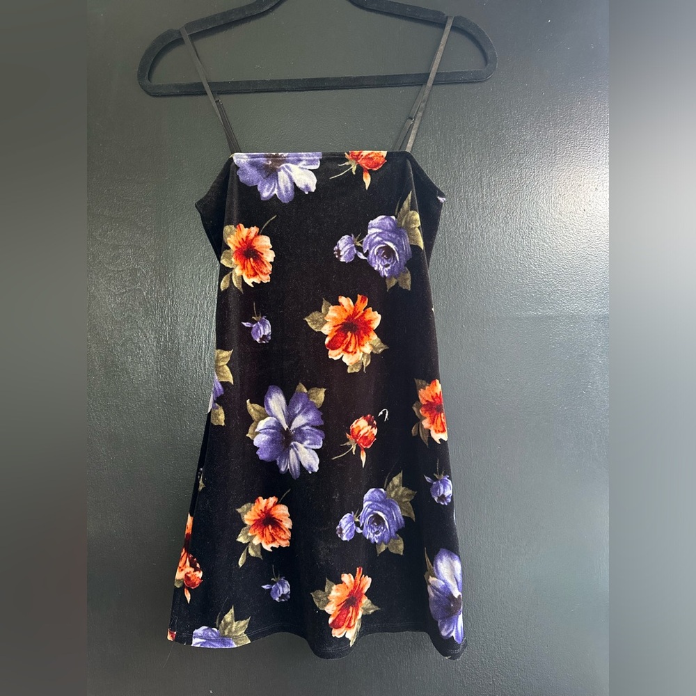 F21 velvet Dress with Strappy Design